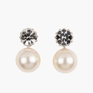 COPY - Jennifer Behr Ines Earrings, Crystal & Pearl